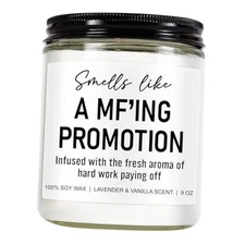 Funny Scented Candles - Congratulations on Your Promotion, New Job Gifts White