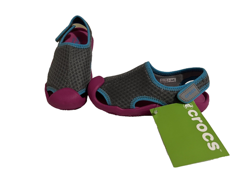 CROCS SWIFTWATER SANDAL LITTLE GIRLS WATER SHOES SIZE 11 NEW - Picture 6 of 15