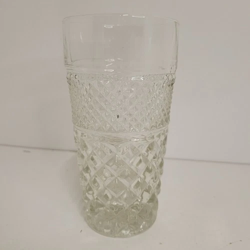 VTG Anchor Hocking Wexford Crystal Glass Iced Tea Water Tumbler Clear Diamond