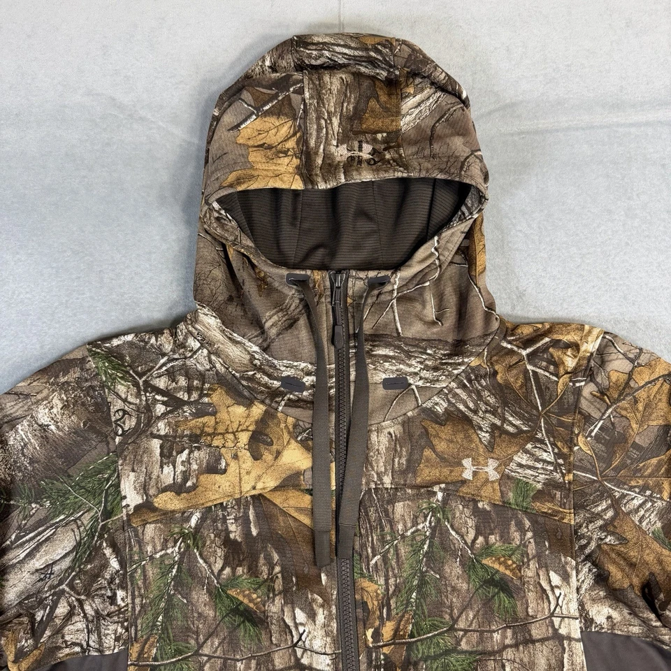 Chaqueta de Caza Under Armour Threadborne Para Hombres XL Camuflada Realtree Xtra Suelta Con Capucha Foto 2 de 4