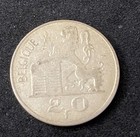 1949 Belgium 20 Francs 0.8350 Silver Asw 0.2148 Oz Free Shipping