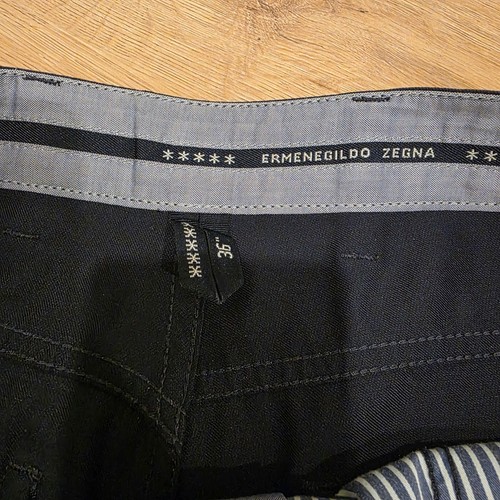 Ermenegildo Zegna Herren Wollhose Hose Gr. 36x31 schwarz gerades Bein Premium - Bild 4 von 12