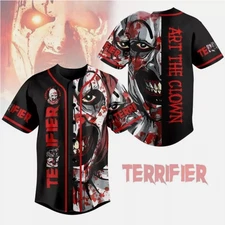 Terrifier 3 Art The Clown Bloody Baseball Jersey