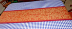 NWOT Williams Sonoma Foliage Pumpkin Jacquard Linen Cotton Table Runner 16 x 106