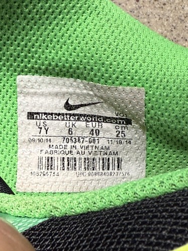 Nike KB Kobe Bryant Mentality ‘Poison Green’ Mens 7Y Black/Volt 705387-021 *read - Picture 12 of 12
