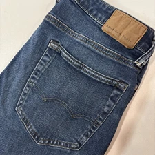 American Eagle Mens Jeans Blue Size 30x34  Airflex + Original Straight  Whiskers