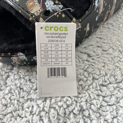 CROCS x VERA BRADLEY Harry Potter Lined Sandals Men 14 Black Limited Edition NEW - Picture 5 of 12
