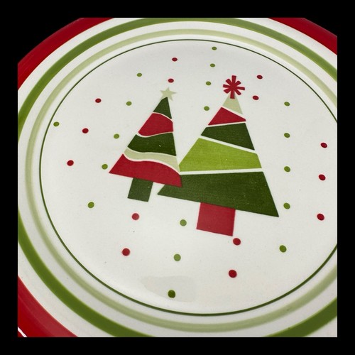 American Atelier at Home Happy Holidays Dinner Plate 5615 Ironstone Set of 2 - Picture 7 of 8