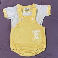 Vintage Carter's Baby 2-piece Set With Overalls And White Tee Size 6M