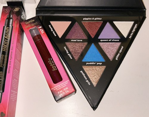 6pc Lottie London X Harley Quinn Makeup Set Lipstick Eyeliner Eyeshadow Palette - Picture 7 of 12