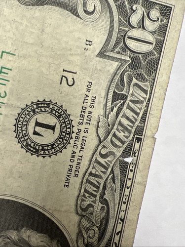 1963A $20 Fancy Serial Number 6 of a Kind 4s L44344448B - Picture 4 of 7