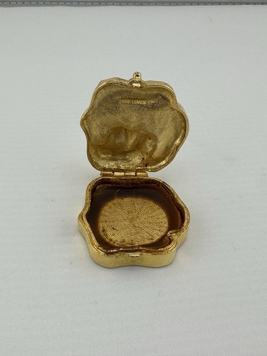 Vintage Estee Lauder Private Collection Solid Perfume Compact Art Nouveau Lady - Picture 6 of 9