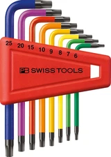 Rainbow Torx Key L-Wrenches PB 410.H 6-25 RB CN | 100% Swiss Made | 8-Piece Colo