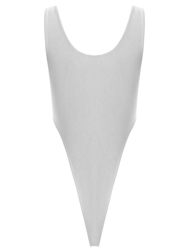 Einteiliger Damen Gymnastik Workout Badeanzug Trikot hochgeschnittener Tanga Body - Bild 21 von 101