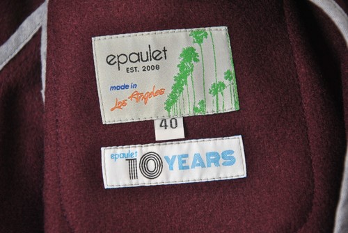 Epaulet New York Chore Jacket Burgundy Pendleton Wool 40 Slim Sport Coat 525C - Picture 6 of 6