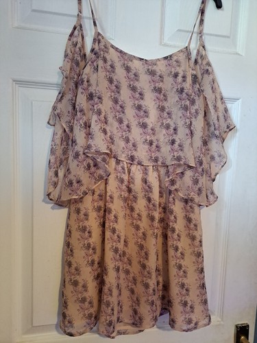 Size 10 Topshop BOHO strap shoulder Lined Open back Dress With Underlining Sheer - Picture 4 of 6