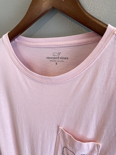 Vineyard Vines Shirt Girls Small Pink Long Sleeve Pocket Crew Neck Whale Casual - Picture 3 of 6