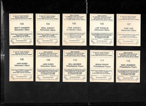 1982-83 OPC 82-83 O PEE CHEE NHL HOCKEY STICKER 1-132 SEE LIST - Picture 223 of 263