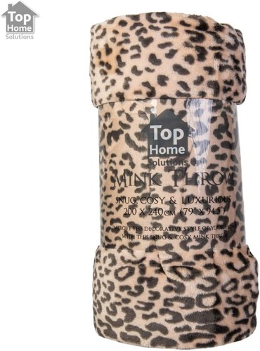 Super Soft Leopard Skin Design Warm Faux Fur Animal Skins Blanket Sofa Bed Throw - Picture 2 of 4