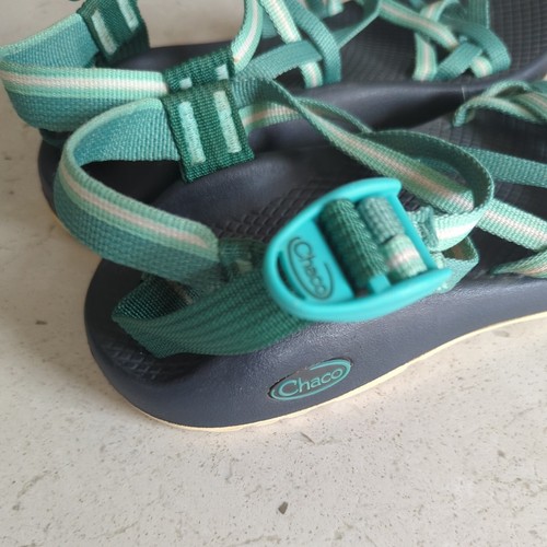 Chaco Eco Tread Strappy Green Gray Women Toe Loop Sandal Outdoor Shoe Size: 7 - Picture 4 of 8