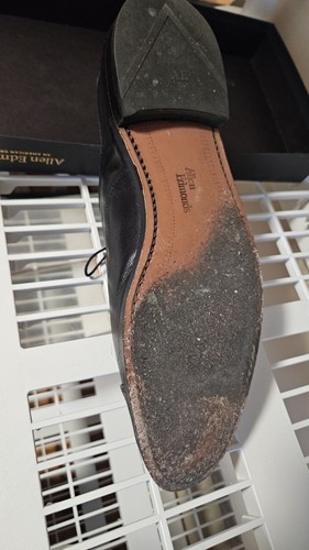 Scarpe Oxford Allen Edmonds Park Avenue 5615 da uomo in pelle nera con punta a cappuccio taglia 11,5 - Foto 7 di 16