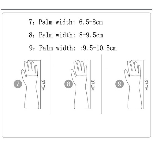 Washing Hand Rubber Latex Long Cleaning Warm Gloves Men Women Kitchen Dish Bar - Picture 10 of 35