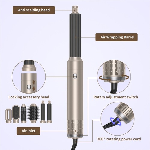 Airstyler 6 in 1, Haarbürste, Föhn, Lockenstab, Haarstyler, Hair dryer - Bild 9 von 16