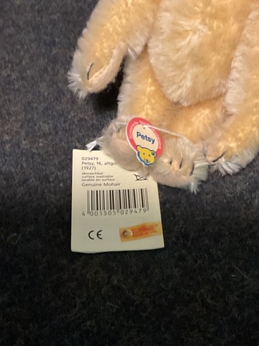 Steiff  Teddy Bear #029479 “Petsy” is a replica of a 1927 Bear from 1992 blonde. - Picture 9 of 11