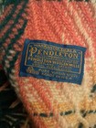 Pendleton 100% pure virgin wool throw 58" x 60" pink and green