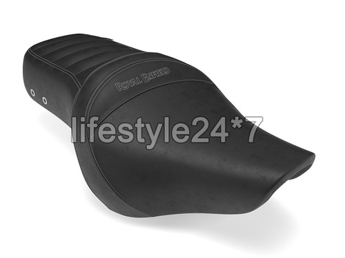 BLACK TOURING DUAL SEAT Genuine Royal Enfield New Bullet 350 - Picture 2 of 5