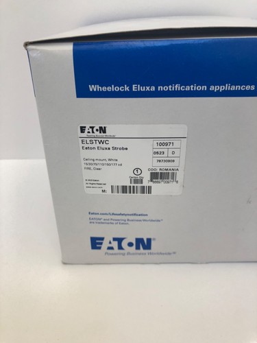Eaton Wheelock ELSTWC Eluxa Strobe Ceiling Mount White New - Picture 4 of 8
