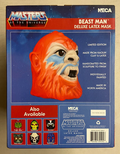 NECA Masters of the Universe MOTU Beast Man Deluxe Latex Mask - Picture 2 of 9