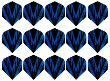5 Sets XQMax Max 100 Micron Standard Dart Flights Ships w/ Tracking Blue