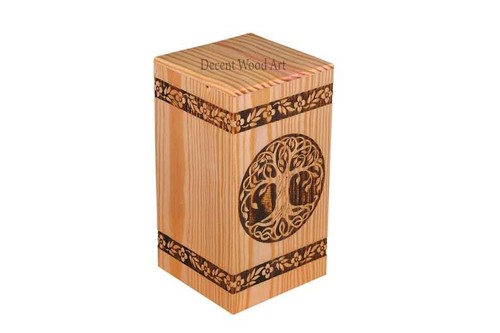 Wooden Cremation Urn For Human Ashes, Large Funeral urn For ashes ,Burial Urn - Picture 6 of 9