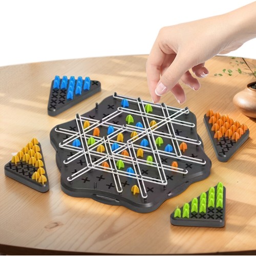 Chain Triangle Chess Game Educational Funny Chain Triangle Game for 2-4 Players - Picture 12 of 12