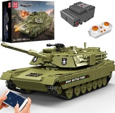 M1A2 USA Military M1A2 Abrams Battle Tank Building Blocks RC Brick Army Toy Set