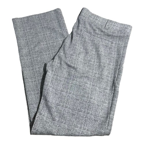 Betabrand Classic 2 Pocket Yoga Dress Pant Straight Leg Womens MP Gray Stretch