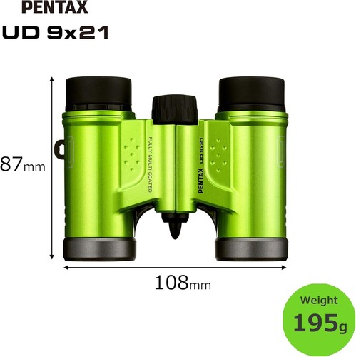 Pentax 9x21 UD Binoculars (Green) - Picture 2 of 6