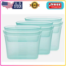 Reusable Silicone Food Bags 3-Pack – Microwave & Freezer Safe