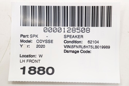 2018 - 2025 HONDA ODYSSEY FRONT LEFT OR RIGHT SIDE DOOR AUDIO SPEAKER OEM - Picture 12 of 12