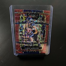 2022 Panini Select Draft Red Lazer Prizm #28 Aaron Rodgers Green Bay Packers