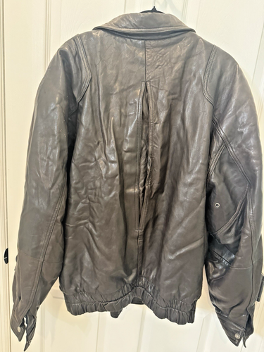 Chaqueta Bomber De Colección Andrew Marc Additions Cuero Talla XL Marrón ¡Súper Suave! - Imagen 3 de 9