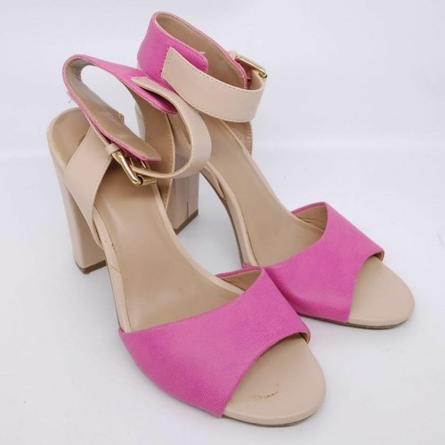 Charming Charlie Womens Pink Ankle Strap Buckle Block Heel Sandal Size 6 - Picture 5 of 9