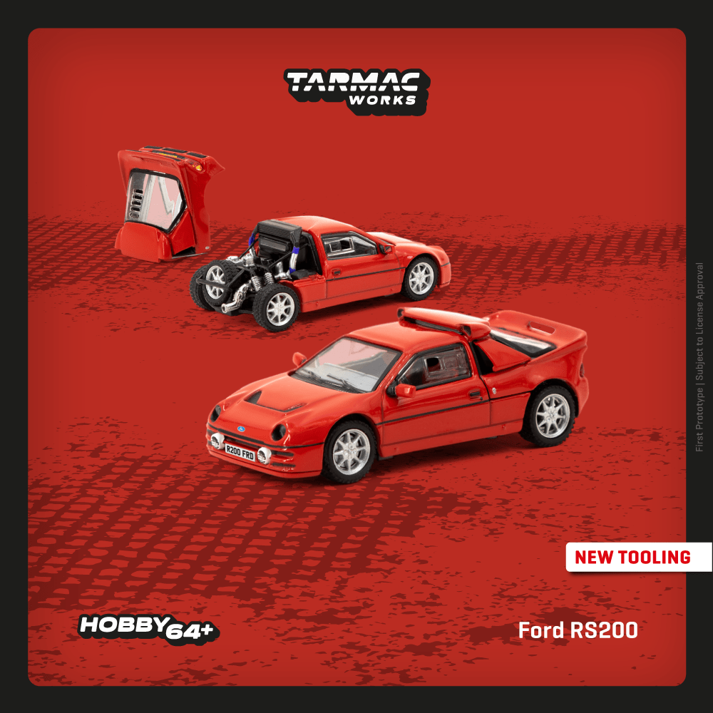 ターマックワークス 1/64 フォード RS200 レッド Tarmac Works 1/64 Ford RS200 Red Diecast Model Car | eBay