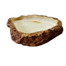 Exo-Terra Reptile Feed Dish Bowl Rock Resin 5.25 x 4.5 x 3/4"