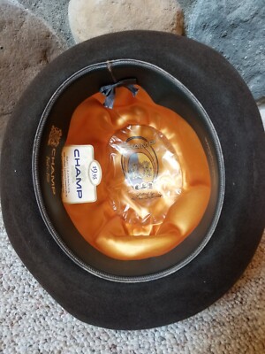 Vintage CHAMP Fedora Bowler Derby Hat Size 7 1/8 Felt Satin Vintage CHAMP Fedora Bowler Derby Hat Size 7 1/8 Felt Satin