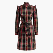 J.Crew Factory Women s NWT Ruffleneck Shirtdress Size: 4