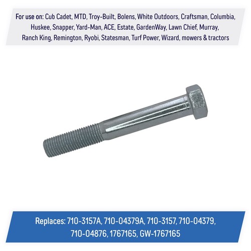 Kupplungsschraube für Cub Cadet MTD weiß Columbia Craftsman 710-3157A, 710-04379A - Bild 2 von 4