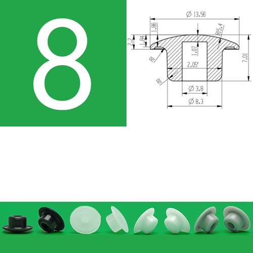 Silikon Gummisendkappen, konische Stecker, Anti-Kollisionsstecker, Gummistopfen - Bild 37 von 42