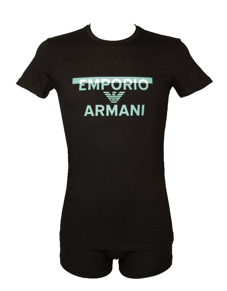SG Completo t-shirt + boxer EMPORIO ARMANI maglietta uomo girocollo manica corta